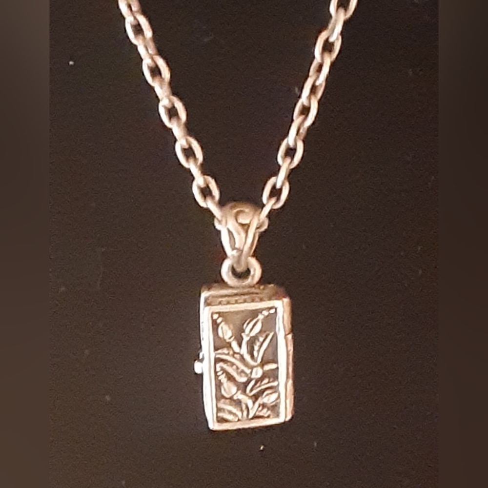 Handmade Sterling Silver PRAYER BOX PENDANT on 925 CHAIN THAILAND 16" Unisex